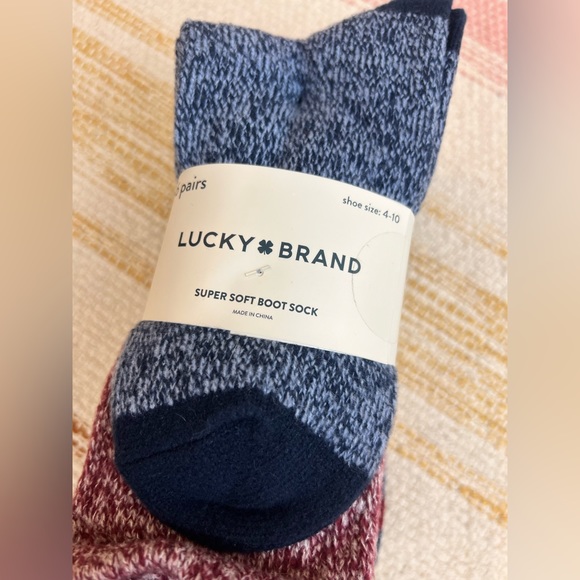 NWT 6 Pairs of SUPER SOFT BOOT SOCK Lucky Brand Socks 🧦🍀❤️ - Picture 4 of 6